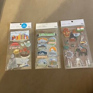 Hong Kong, India & Seven Summit scrapbooking stickers Lot